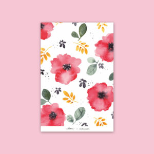 carte aquarelle coquelicot
