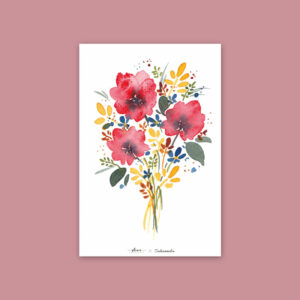 Carte Aquarelle - Bouquet