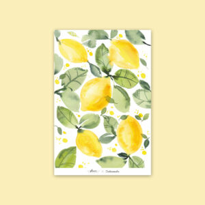 carte aquarelle citron